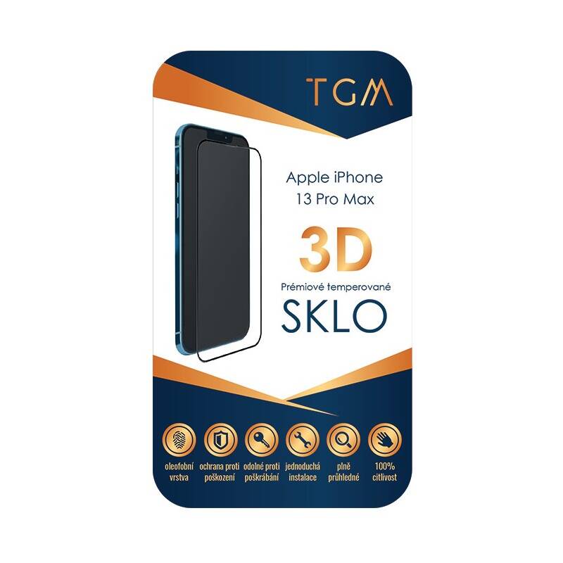 Tvrzené sklo TGM 3D Apple iPhone 13 Pro Max TGM3DAPIP1367 černé
