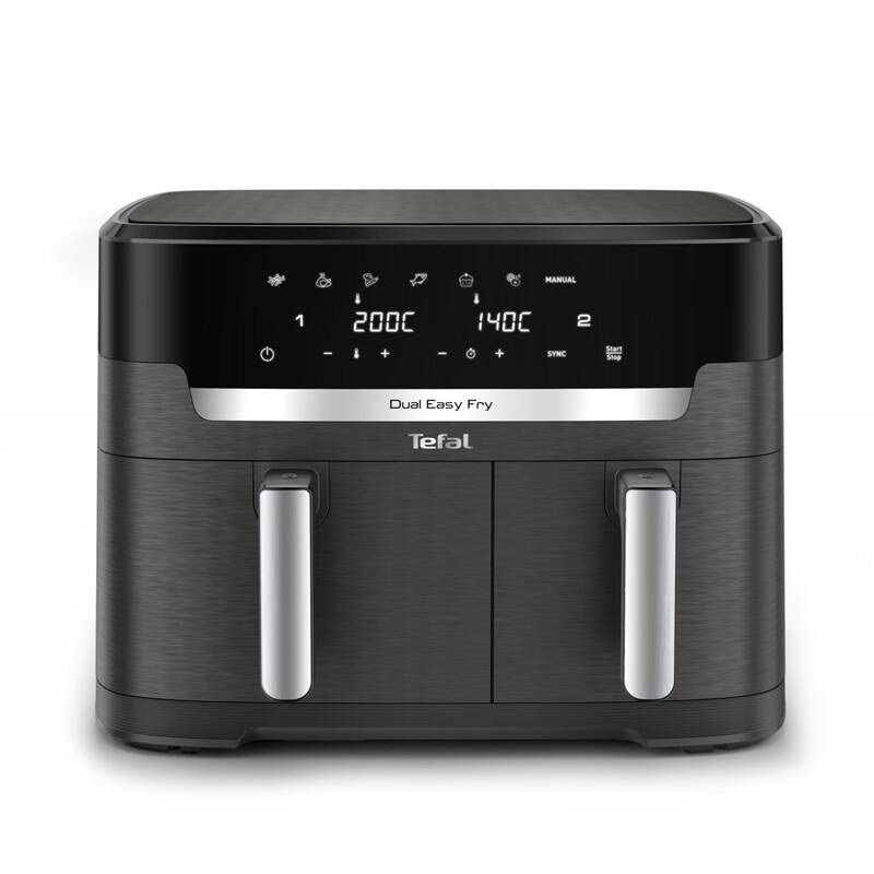 Fritéza horkovzdušná Tefal EY942HE0 Dual Easy Fry XXL černá/šedá