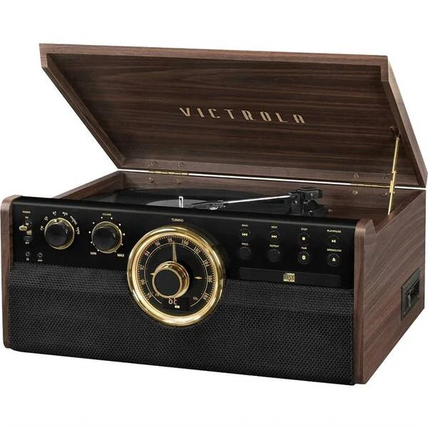 Gramofon Victrola VTA-270B Empire černý/hnědý - Náhradní obal, nový výrobek