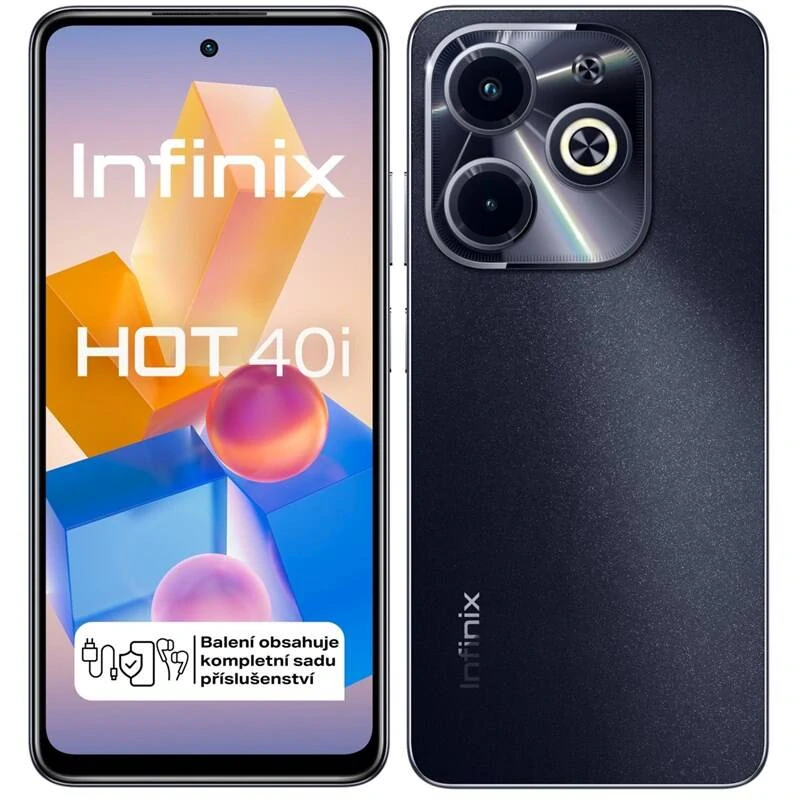 Mobilní telefon Infinix Hot 40i 4 GB / 128 GB (X6528B128BLC) černý, vystaveno na prodejně