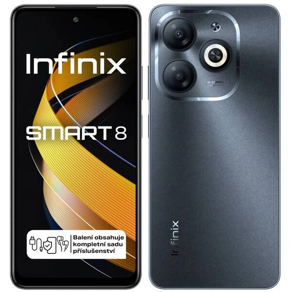 Mobilní telefon Infinix Smart 8 3 GB / 64 GB černý - Vystaveno na prodejně