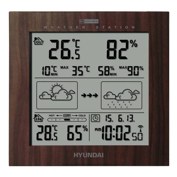 Meteorologická stanice Hyundai WS 2244 W hnědá - Rozbaleno