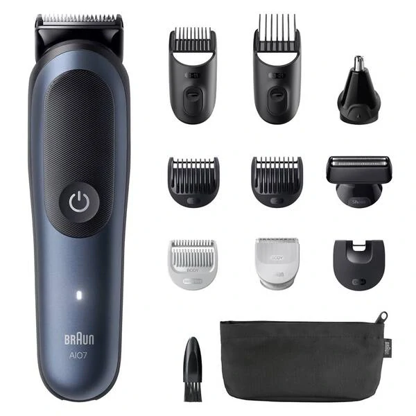 Zastřihovač multifunkční Braun Series 7 AIO7540 modrý - Vráceno do 14 dnů, použito