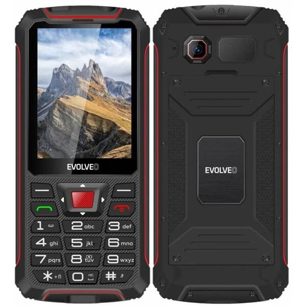 Mobilní telefon Evolveo StrongPhone W4 (SGM SGP-W4-BR) černý/červený - Vráceno, použito