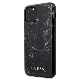 Kryt na mobil Guess Marble Design na iPhone 11 Pro Max (GUHCN65PCUMAB) černý
