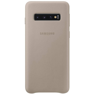 Samsung Leather Cover na Galaxy S10 (EF-VG973LJEGWW) šedý