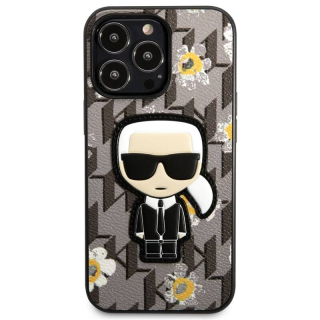 Karl Lagerfeld Ikonik Flower na Apple iPhone 13 Pro (KLHCP13LPMNFIK1) šedý