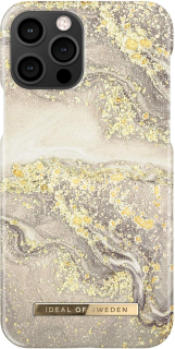 iDeal Of Sweden Protective Case for iPhone 12 and iPhone 12 Pro (Sparkle Greige Marble)