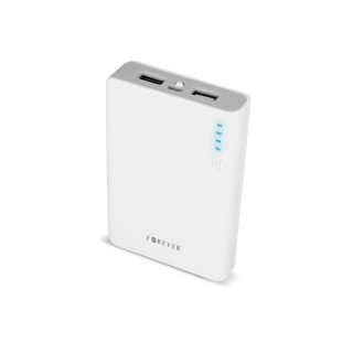 Forever 10000 mAh 2xUSB BAEPOWER10400TF šedá/bílá - vráceno, použito, jako nová