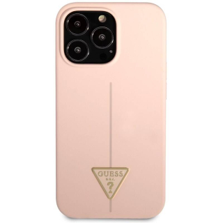 Guess Line Triangle na Apple iPhone 13 Pro (GUHCP13LSLTGP) růžový
