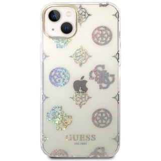 Kryt na mobil Guess Peony Glitter Apple iPhone 14 Max čirý