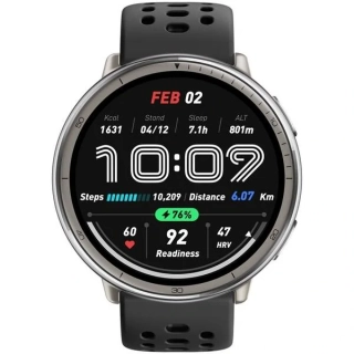 Chytré hodinky Amazfit Active 2 (Round) se silikonovým řemínkem černé - Vráceno do 14 dnů, použito