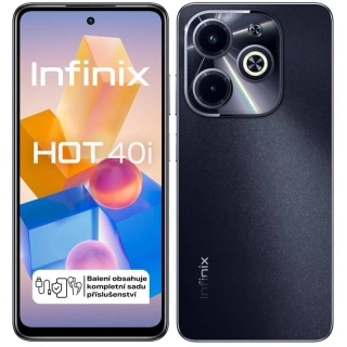 Mobilní telefon Infinix Hot 40i 4 GB / 128 GB (X6528B128BLC) černý, vystaveno na prodejně