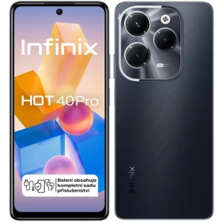 Mobilní telefon Infinix Hot 40 Pro 8 GB / 256 GB (X6837BLC) černý, vystaveno na prodejně