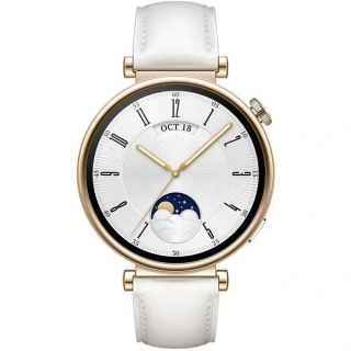 Chytré hodinky Huawei Watch GT 4 41 mm - Gold + White Leather Strap - Vystaveno na prodejně