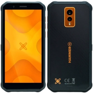 Mobilní telefon myPhone Hammer Energy X (TELMYAHENERXLOR) černý/oranžový, vystaveno na prodejně