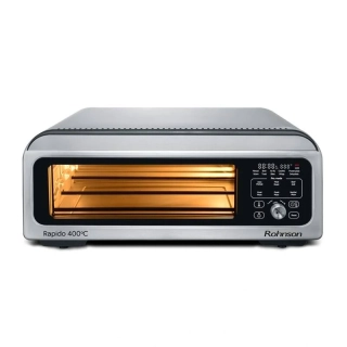 Pec na pizzu Rohnson R-2880 stříbrná, vráceno do 14 dnů, použito