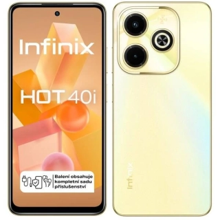 Mobilní telefon Infinix Hot 40i 4 GB / 128 GB (X6528B128GO) zlatý - Vráceno, použito