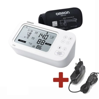 Tlakoměr na paži OMRON M6 Comfort AFib NEW + ZDROJ (HEM-7380-E+ad) bílý