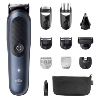 Zastřihovač multifunkční Braun Series 7 AIO7540 modrý - Vráceno do 14 dnů, použito