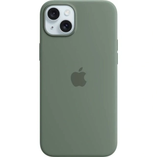 Kryt na mobil Apple Silicone Case s MagSafe pro iPhone 15 Plus - cypřišově zelený
