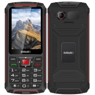 Mobilní telefon Evolveo StrongPhone W4 (SGM SGP-W4-BR) černý/červený - Vráceno, použito
