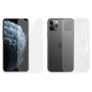 Tvrzené sklo PanzerGlass na Apple iPhone 11 Pro + kryt na mobil Clear Case (B2661) průhledné