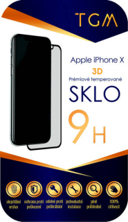 Tvrzené sklo TGM 3D na Apple iPhone X/Xs/11 Pro - černé