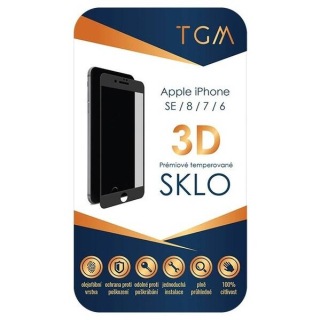 Tvrzené sklo TGM 3D na Apple iPhone 6/7/8/SE (2020) (TGM3DAPIP7/8BL) černé - rozbaleno