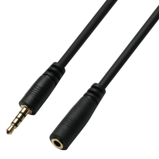 Kabel GoGEN JACK200FM03 prodlužovací 3,5mm jack, 4 pólový, 2m - černý