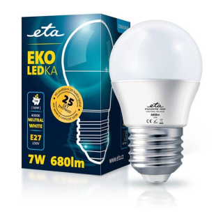 ETA EKO LEDka mini globe 7W, E27, neutrální bílá (G45W7NW)